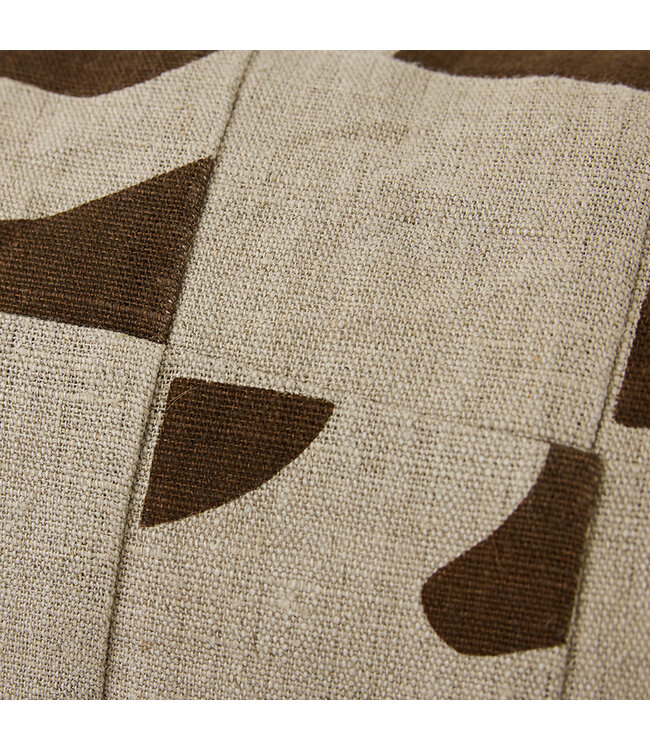 Natural patched kussen