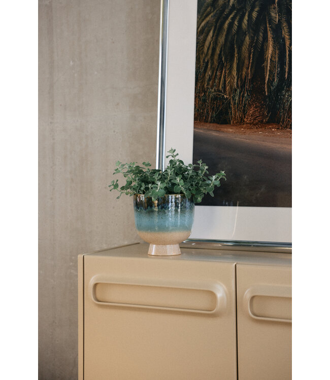 Retro bloempot - Lagoon