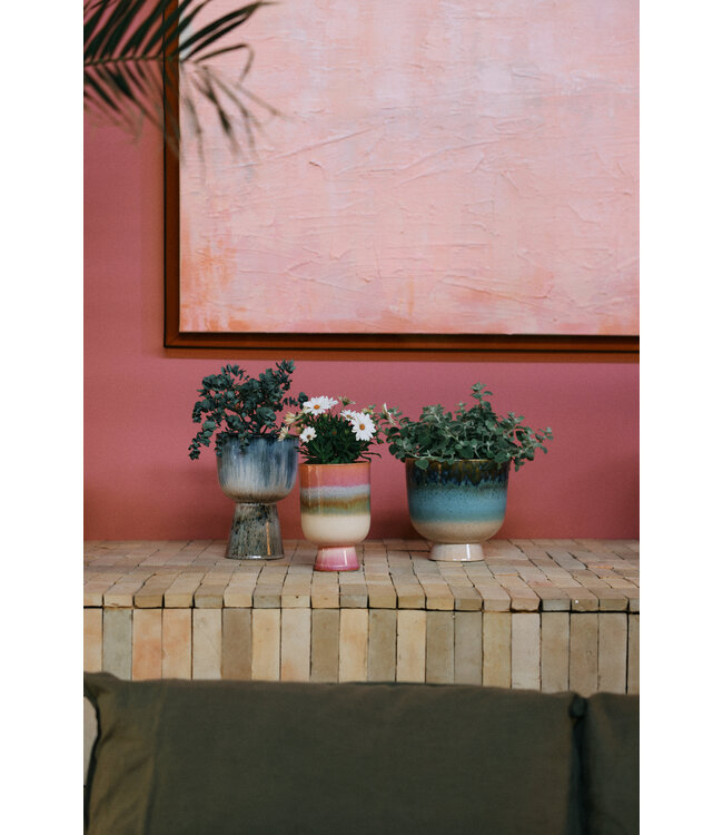 Retro bloempot - Lagoon