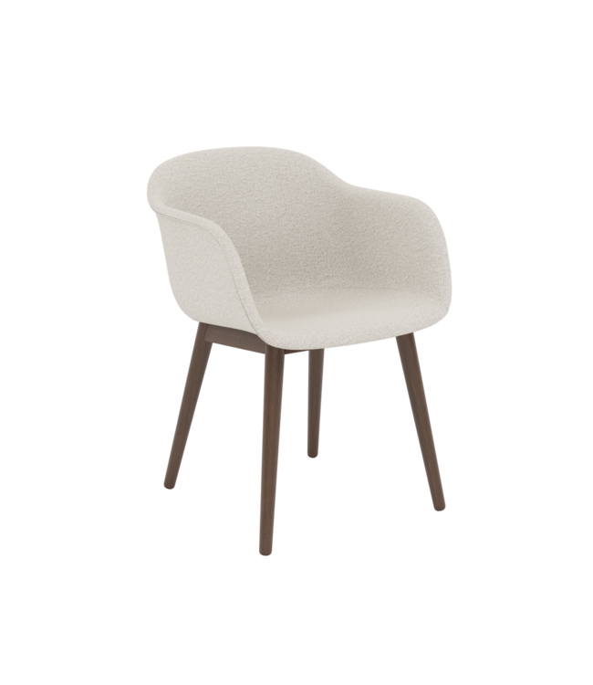 Fiber Armchair Upholstered - Wood base