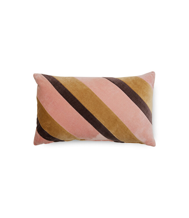 Striped velvet kussen - Sunkissed