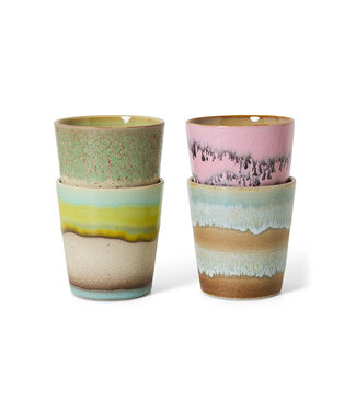 HK Living  Tassen Pop-art - set van 4