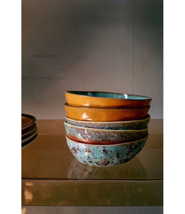 Set van 2 pasta­kommen Patina