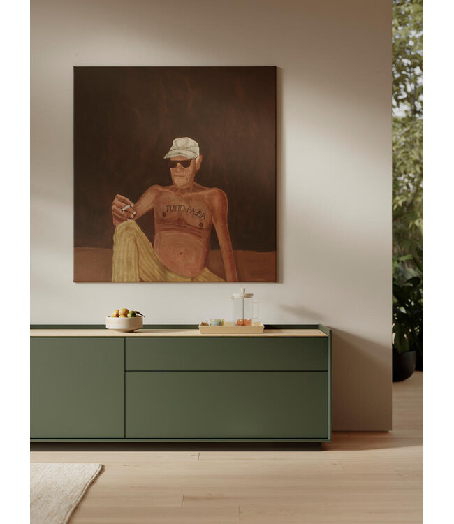 Aura Open Frame TV Dressoir in Moss Green