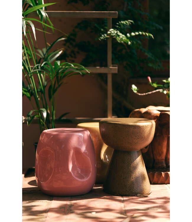 Currents Ceramic Side Table - Coral