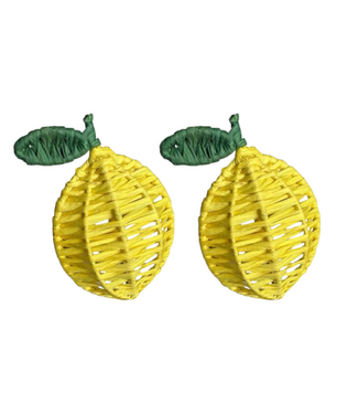 Studio Noticed Set van citroen raffia servetringen