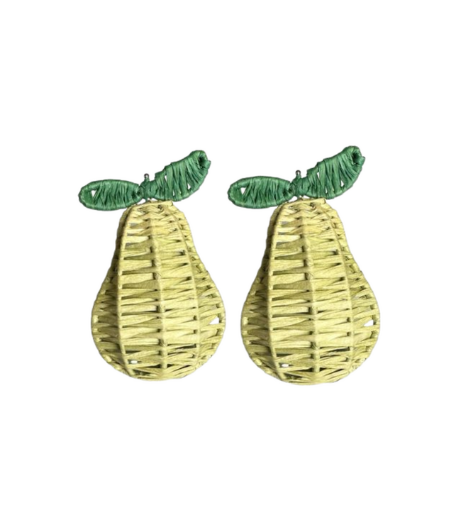 Set van peer raffia servetringen
