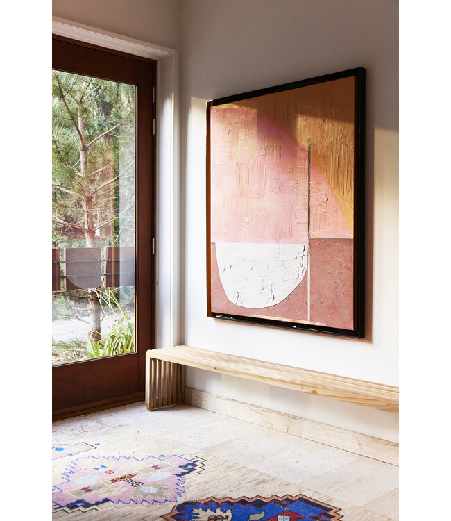 Framed artwork - roseate hues 107x127cm