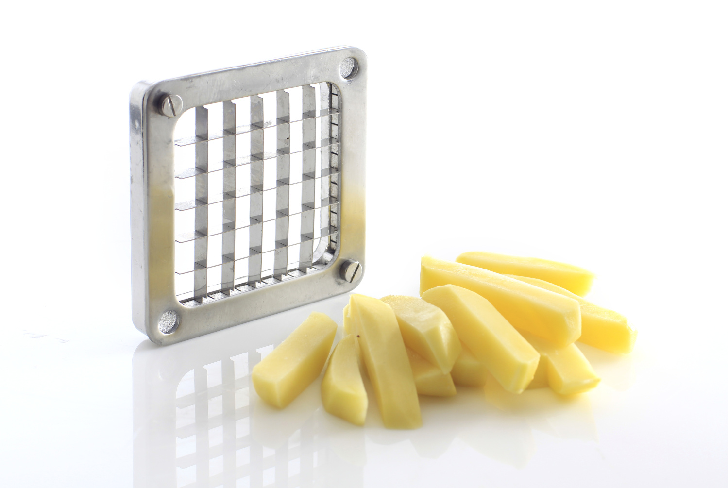 Hendi Fritessnijder / Patatsnijder Aluminium - Incl. 4 RVS Messen