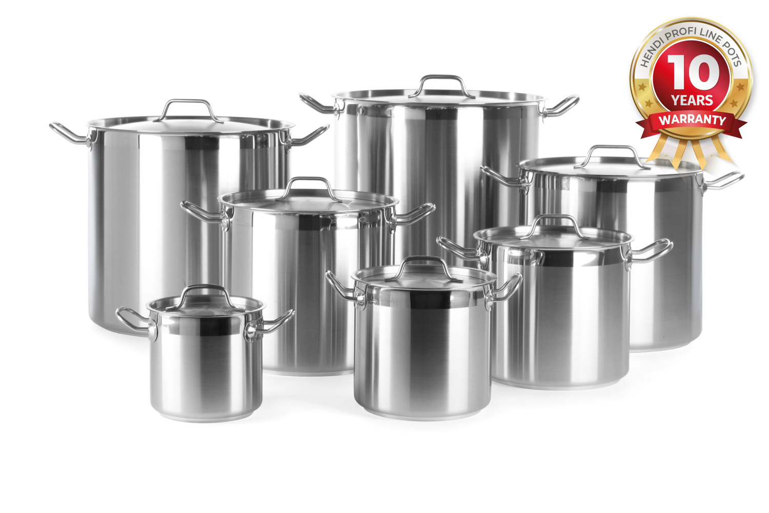 Hendi Kookpan met Deksel - Profi Line - 50 Liter - Ø40x(H)40cm