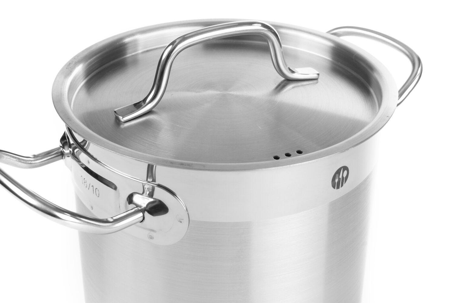 Hendi Kookpan met Deksel - Profi Line - Middel Hoog - 7 Liter - Ø24x(H)15cm