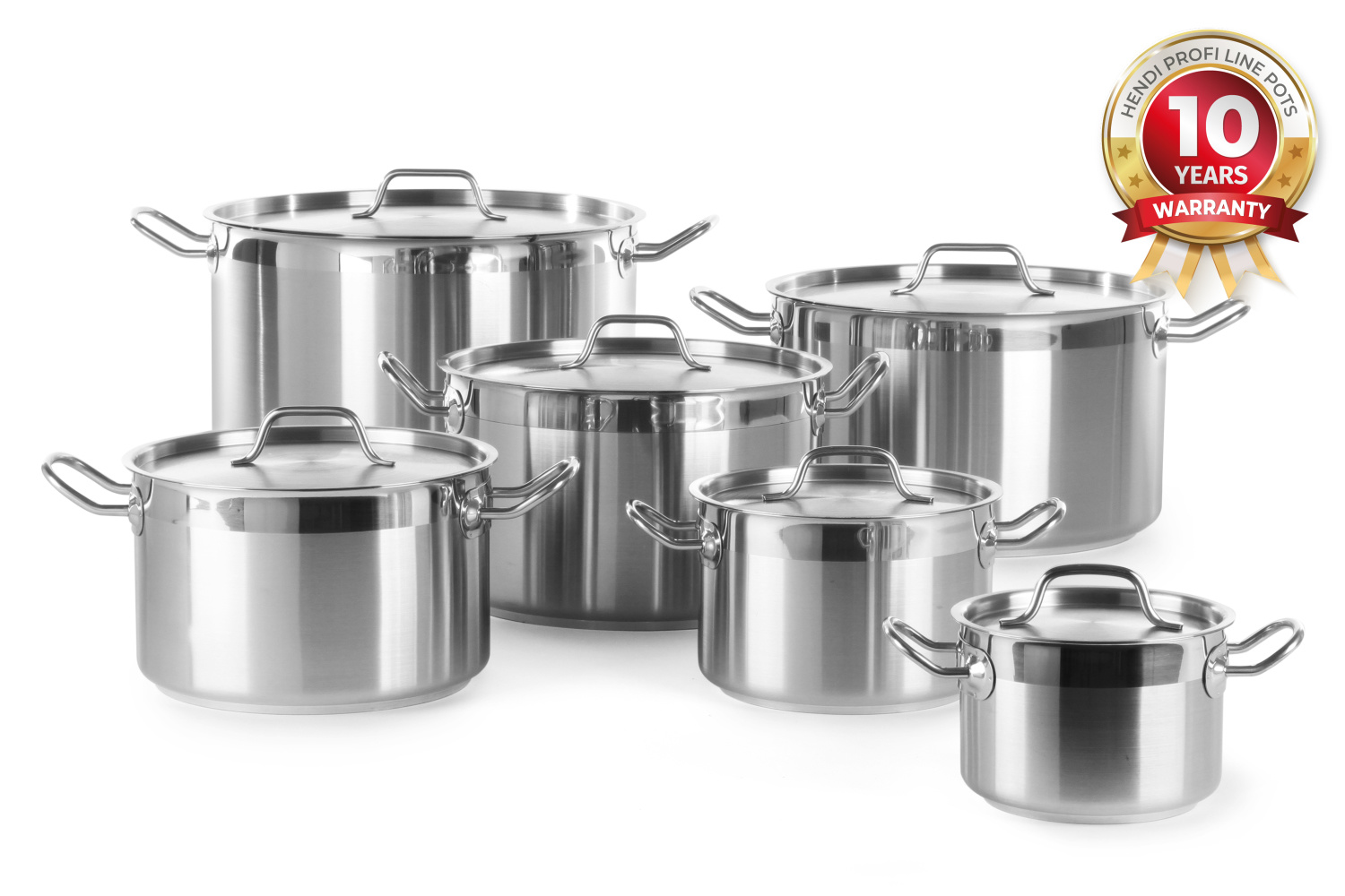 Hendi Kookpan met Deksel - Profi Line - Middel Hoog - 7 Liter - Ø24x(H)15cm