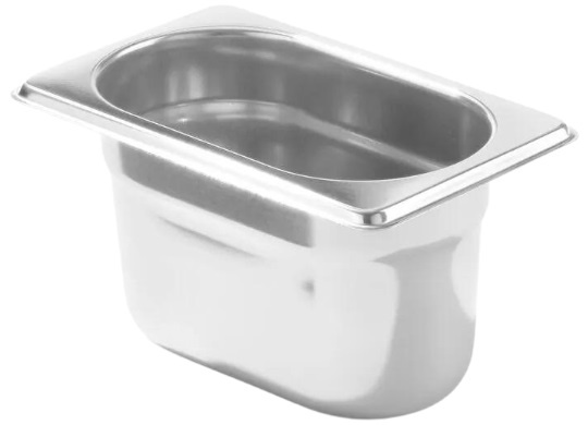 Hendi Gastronormbak Profi Line - GN 1/9 - RVS - 100mm diep