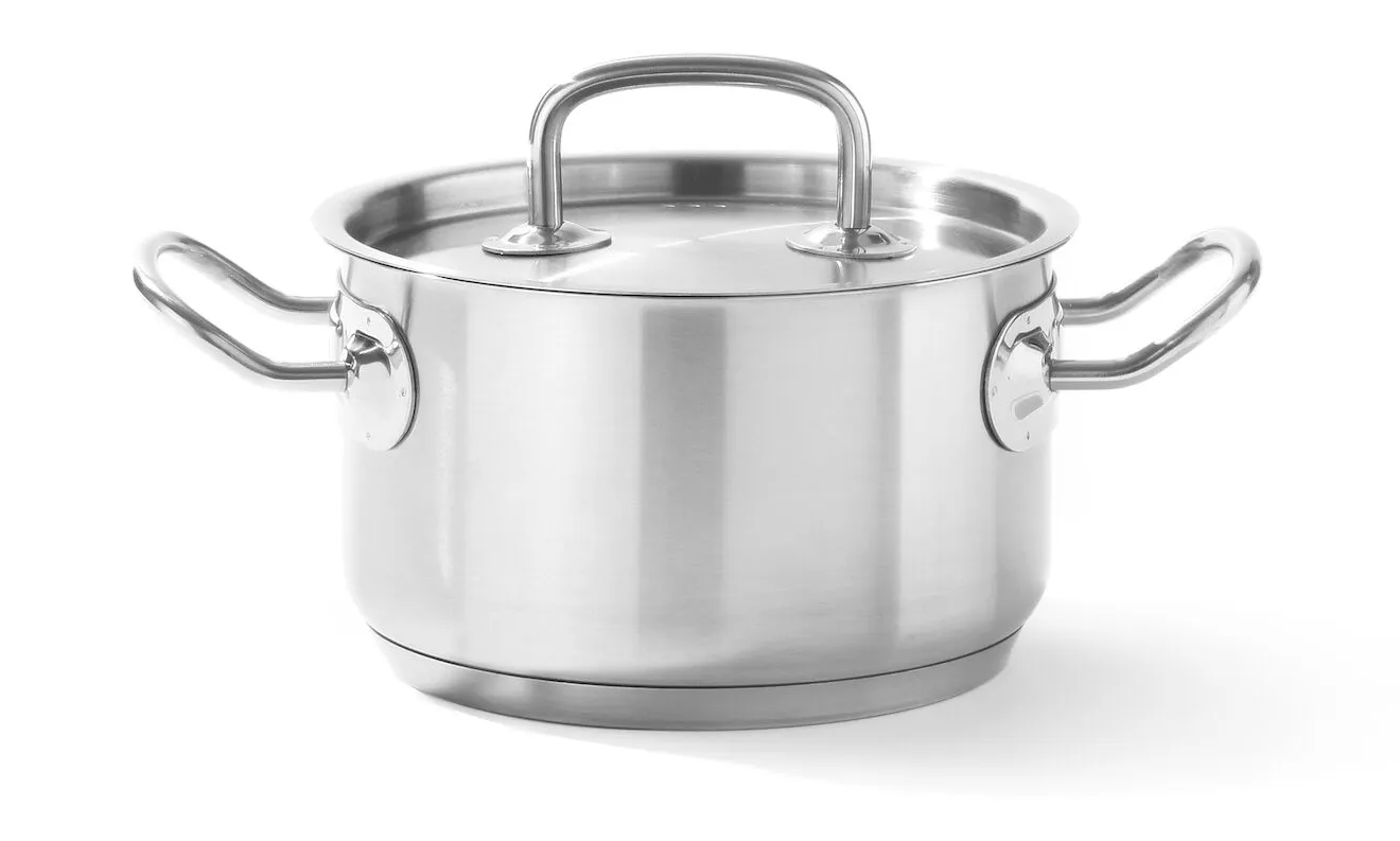 Hendi Kookpan met Deksel - Kitchen Line - Middel Hoog - 1,9 Liter - Ø16x(H)9,5cm