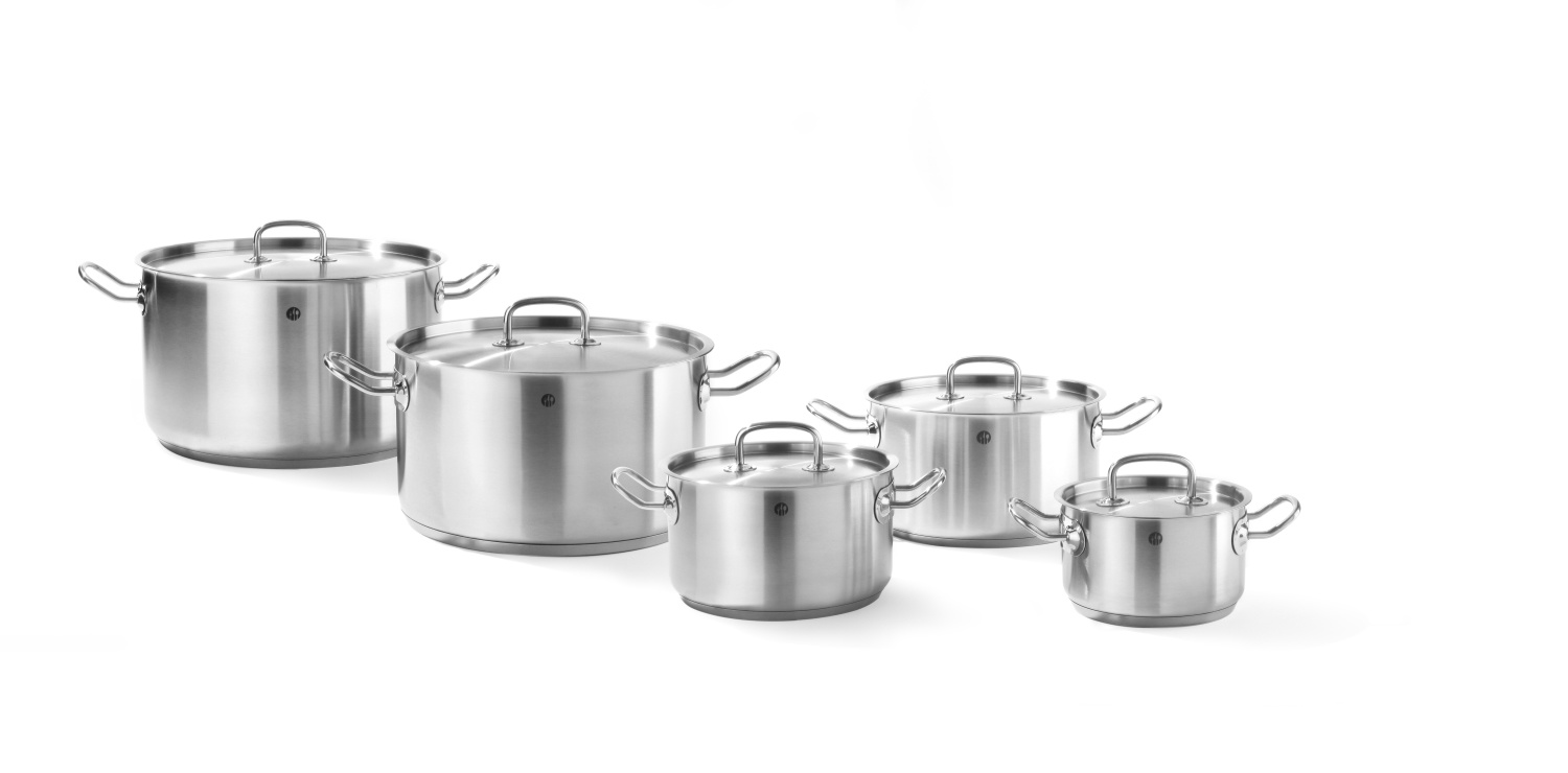 Hendi Kookpan met Deksel - Kitchen Line - Middel Hoog - 6 Liter - Ø24x(H)13,5cm
