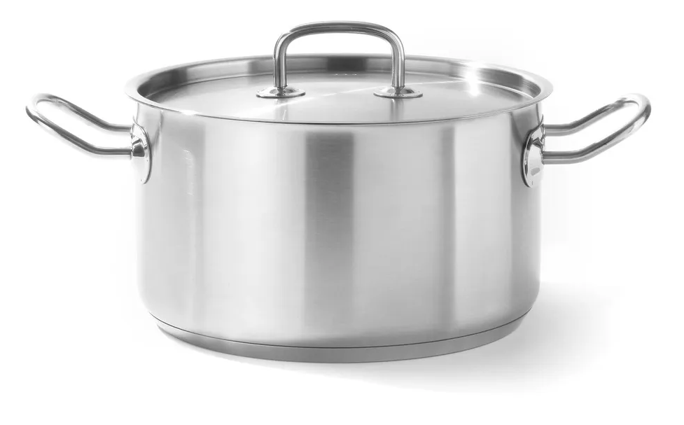 Hendi Kookpan met Deksel - Kitchen Line - Middel Hoog - 6 Liter - Ø24x(H)13,5cm