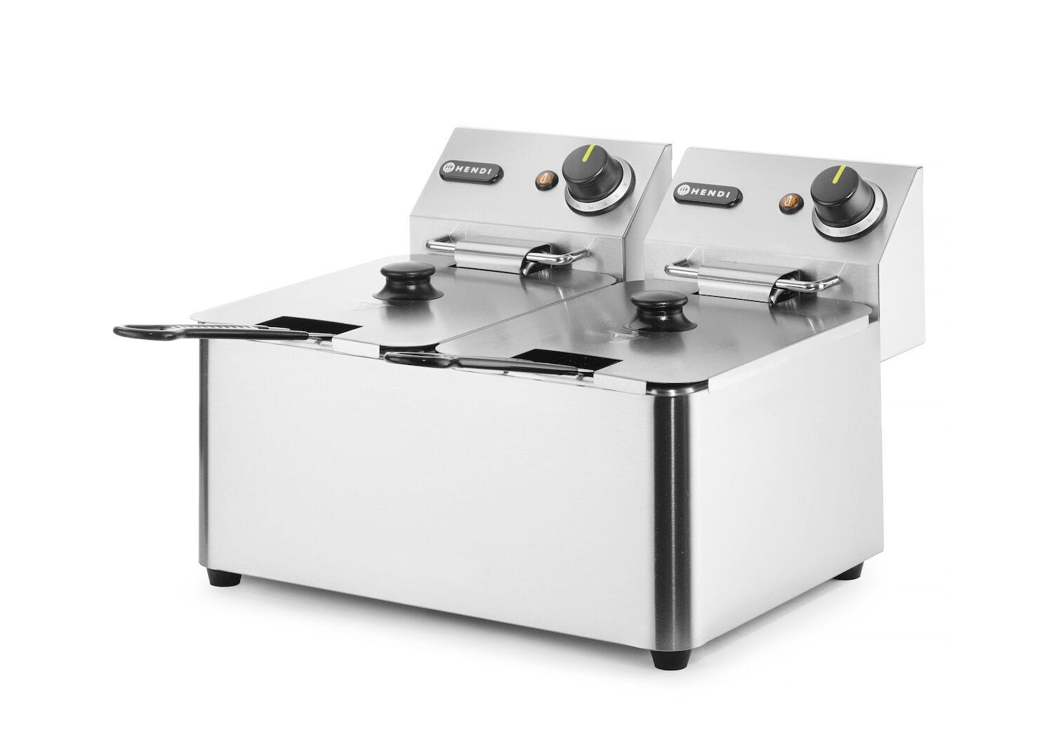 Hendi Friteuse 2 x 4 Liter - Kitchen Line - 230V / 2x 3kW - 21,7x38x(H)30cm