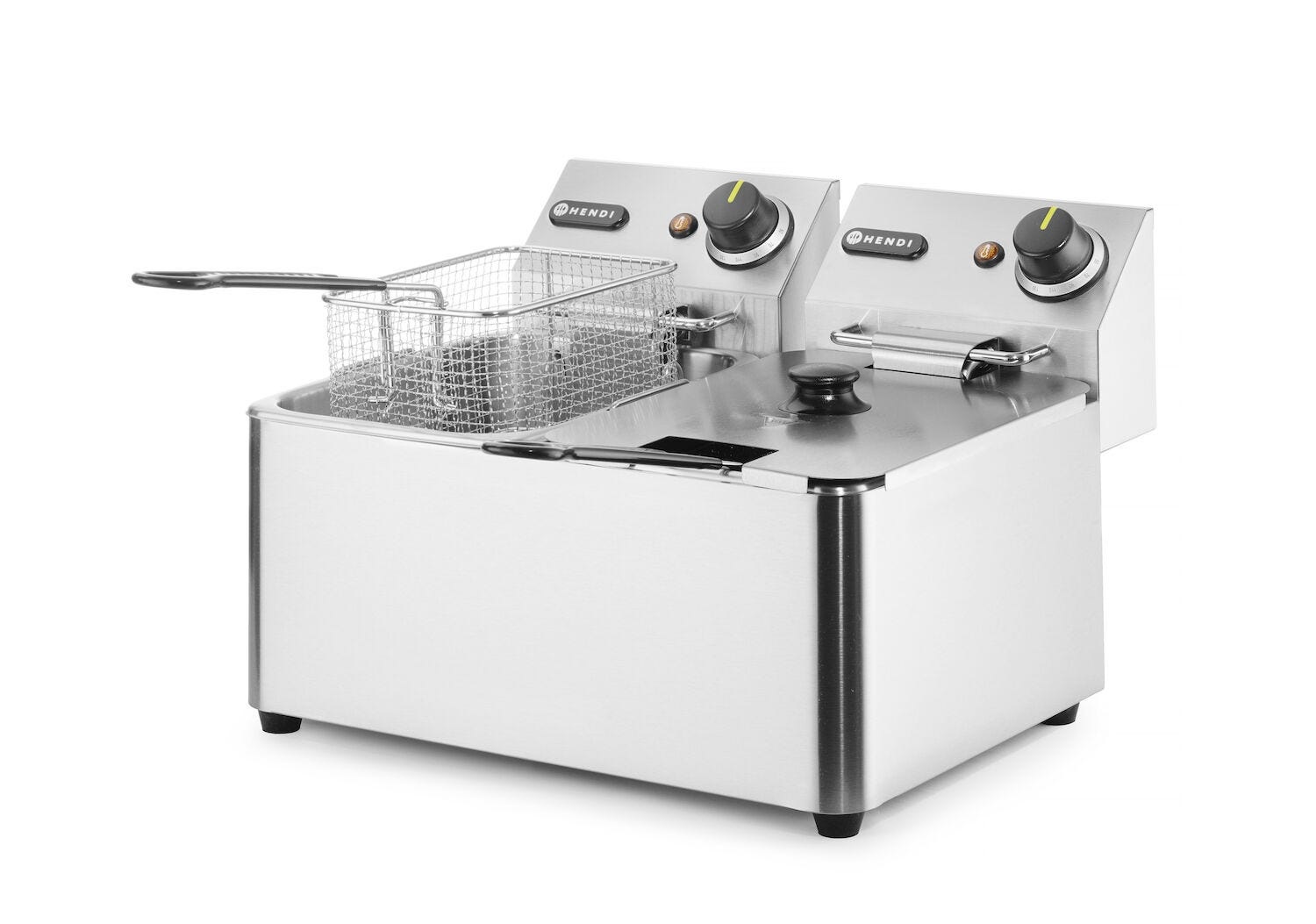 Hendi Friteuse 2 x 4 Liter - Kitchen Line - 230V / 2x 3kW - 21,7x38x(H)30cm