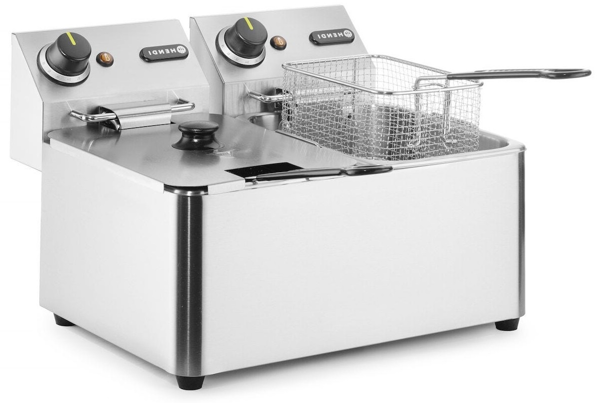 Hendi Friteuse 2 x 4 Liter - Kitchen Line - 230V / 2x 3kW - 21,7x38x(H)30cm