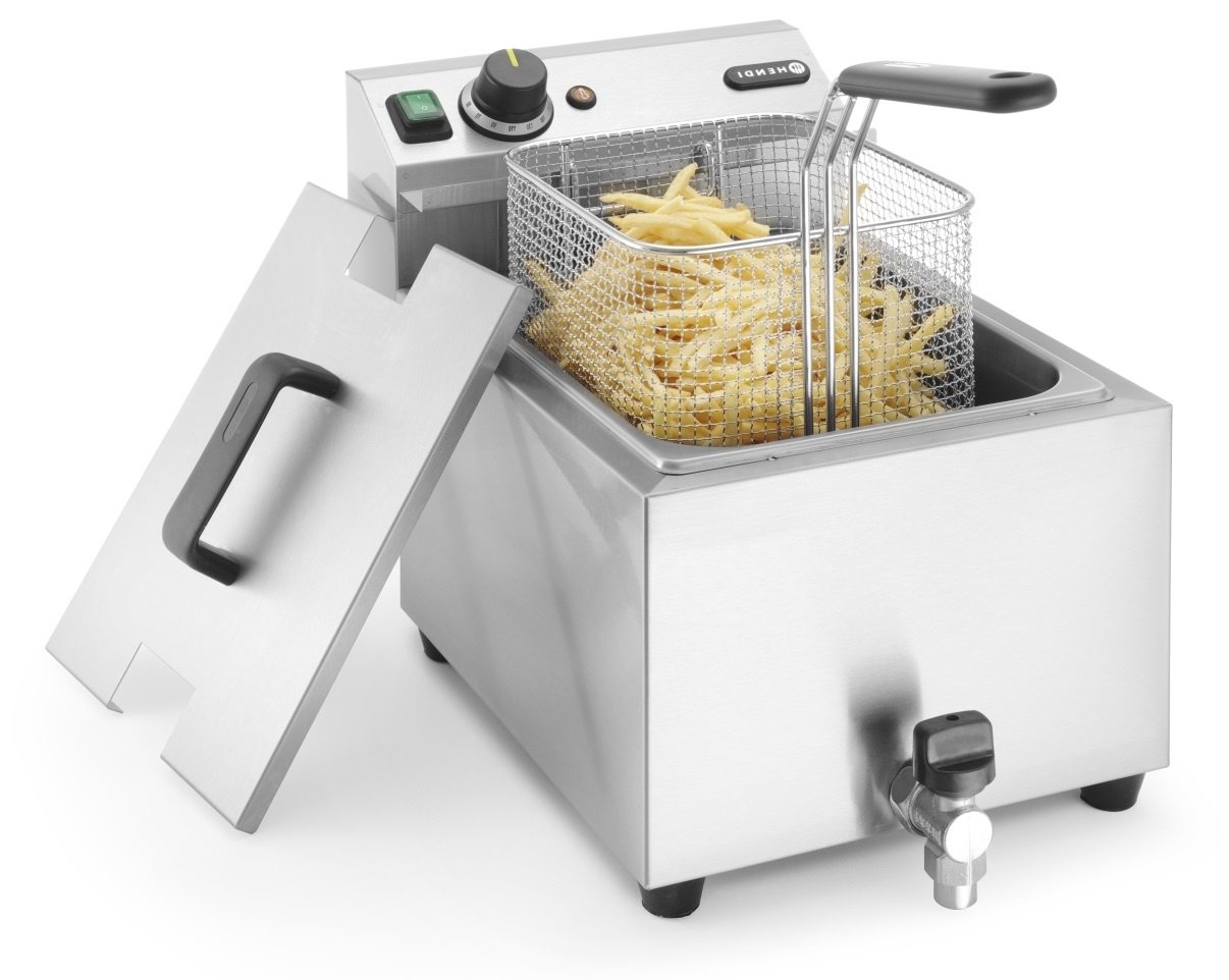 Hendi Friteuse 8 Liter - Profi Line - met Aftapkraan - 230V / 3,5kW - 30,5x51,5x(H)35cm