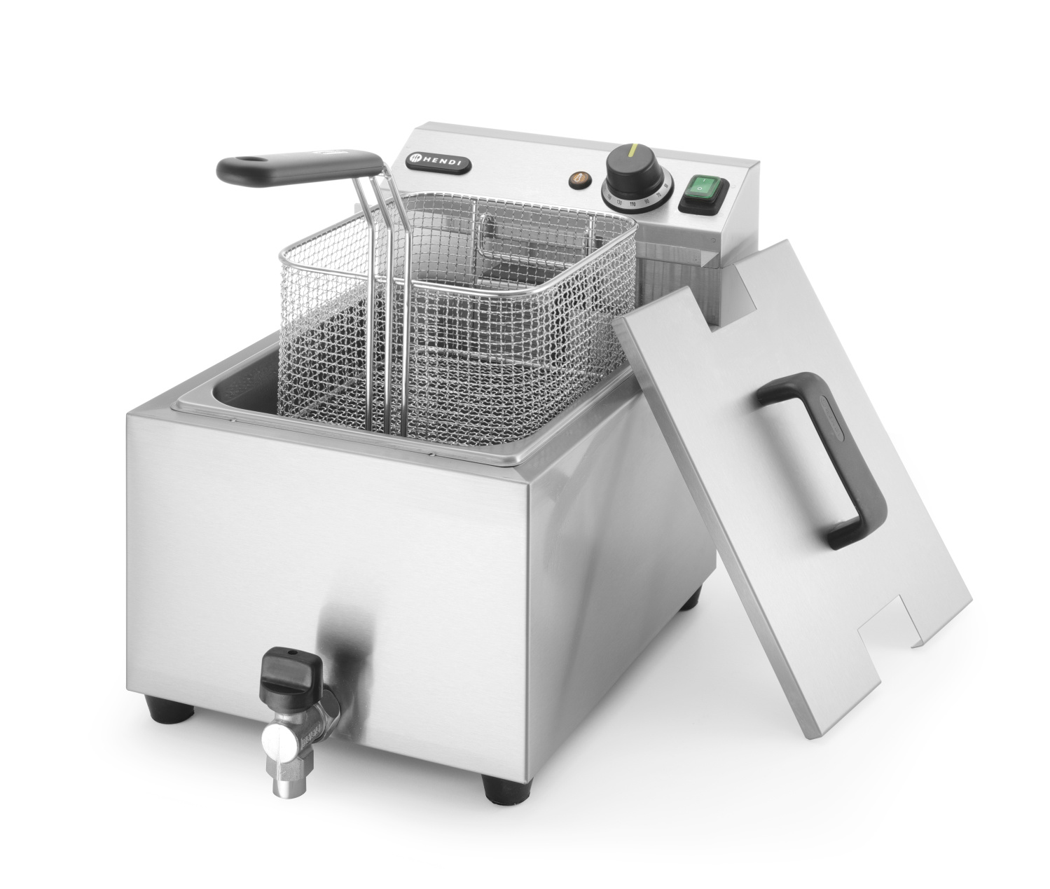 Hendi Friteuse 8 Liter - Profi Line - met Aftapkraan - 230V / 3,5kW - 30,5x51,5x(H)35cm