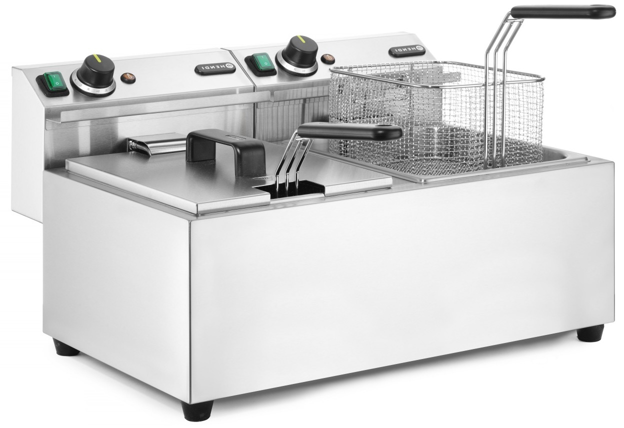 Hendi Friteuse 2 x 8 Liter - Profi Line - 230V / 2x 3,5kW - 60,5x46x(H)35cm