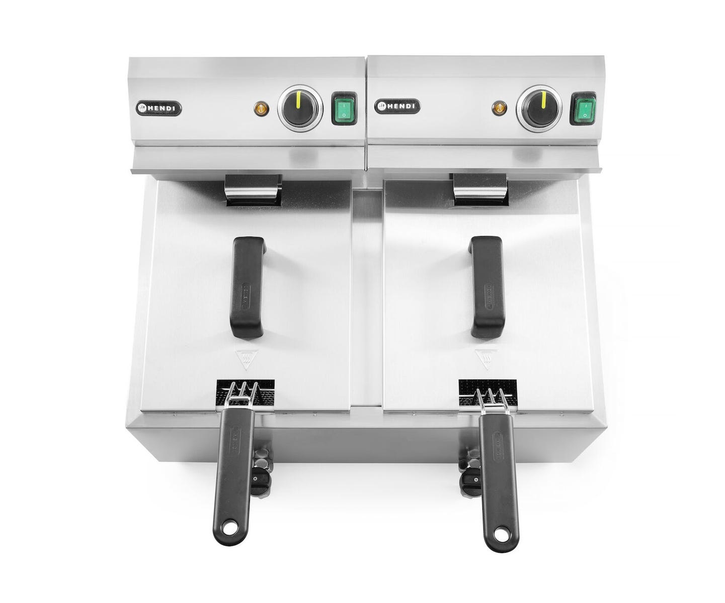 Hendi Friteuse 2 x 8 Liter - Profi Line - met Aftapkraan - 230V / 2x 3,5kW - 60,5x51,5x(H)35cm