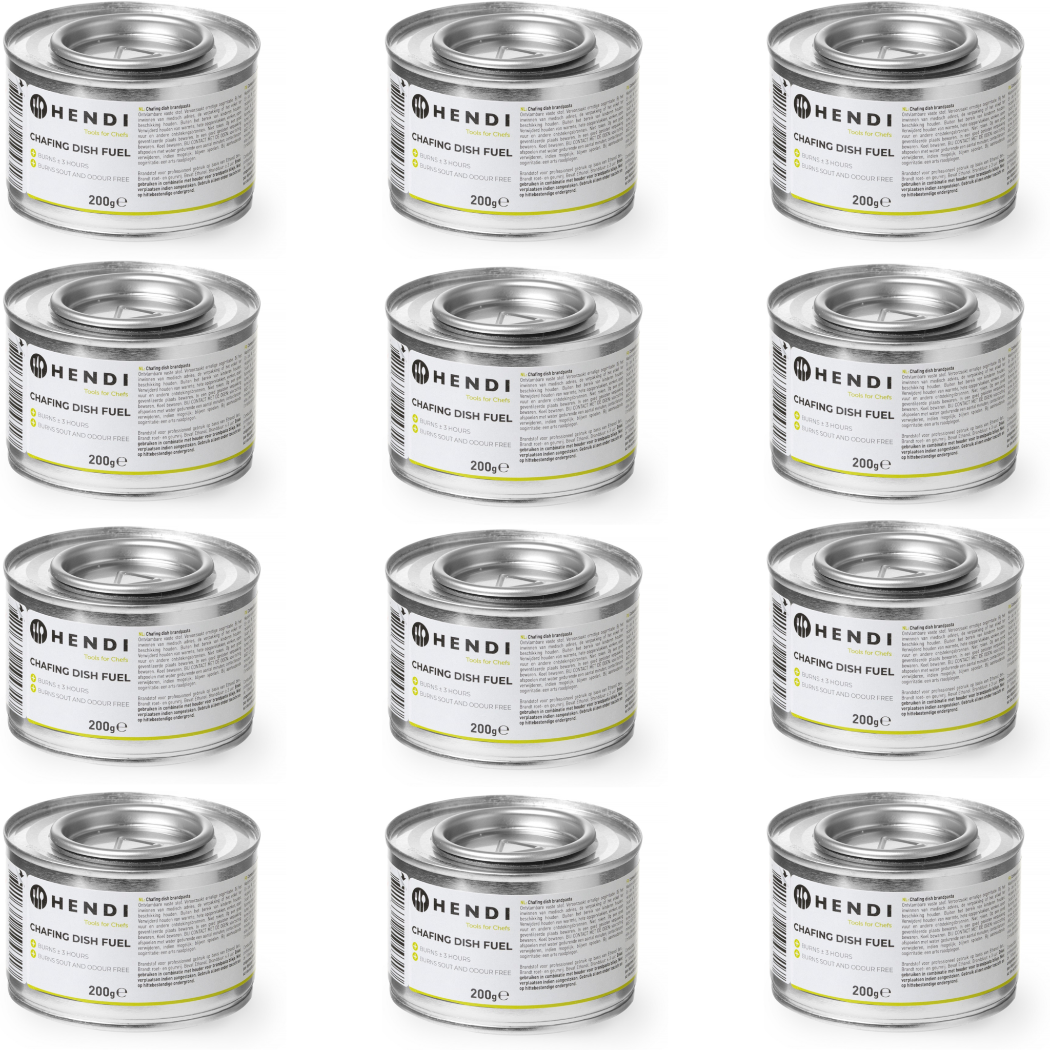 Hendi Brandpasta voor Chafing Dish - Brandgel 200g - ( 12 Stuks )