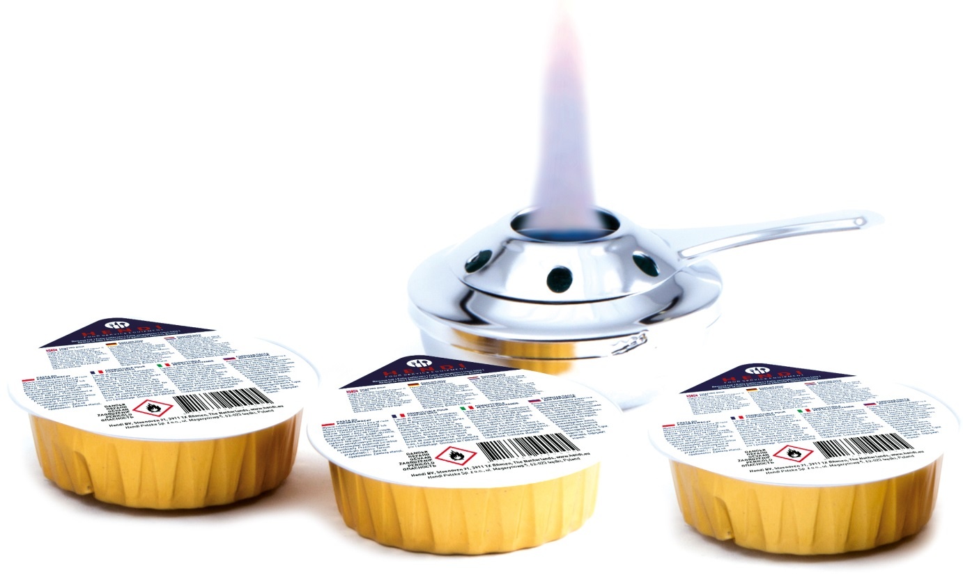 Hendi Brandpasta Cups - Geschikt voor Fonduebrander - Set van 3