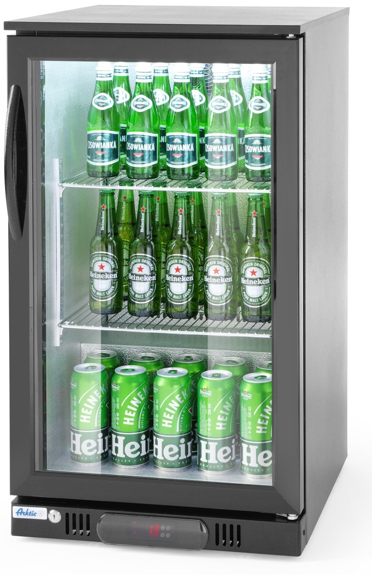 Barkoelkast met Glazen Deur - 93 Liter - 50x50x(H)90cm