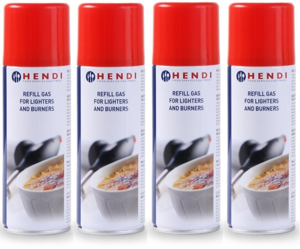 Gasbussen Butaan met Vulnippels 200 ml - Set van 4