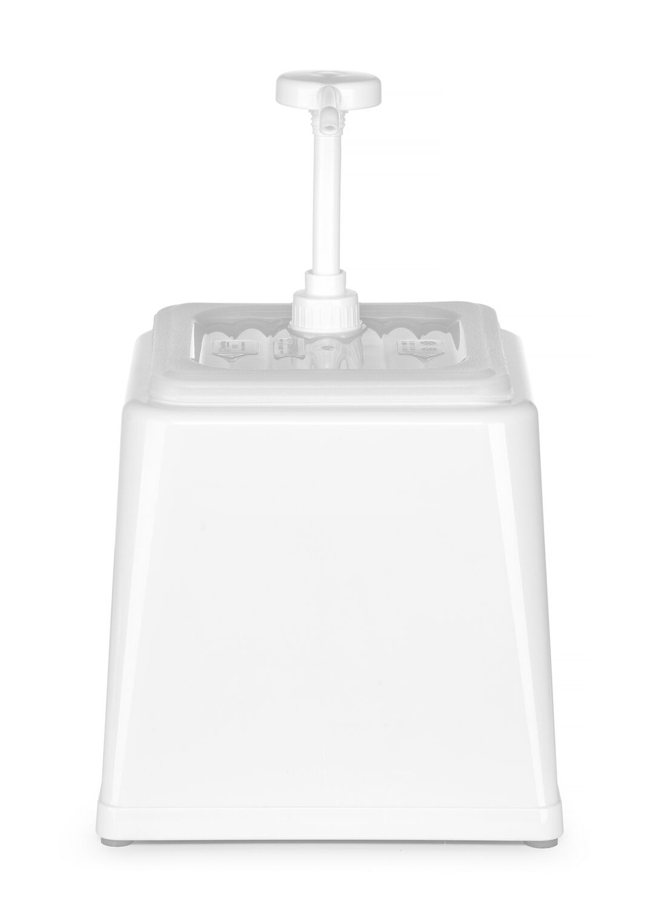 Hendi Sausdispenser met Pomp - 2,5 Liter - Wit - 23x21x(H)25cm