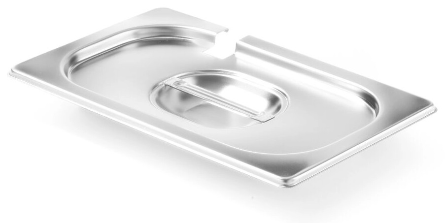 Hendi Gastronorm Deksel GN 1/4 - met Lepeluitsparing - RVS - Profi Line - 265x162mm