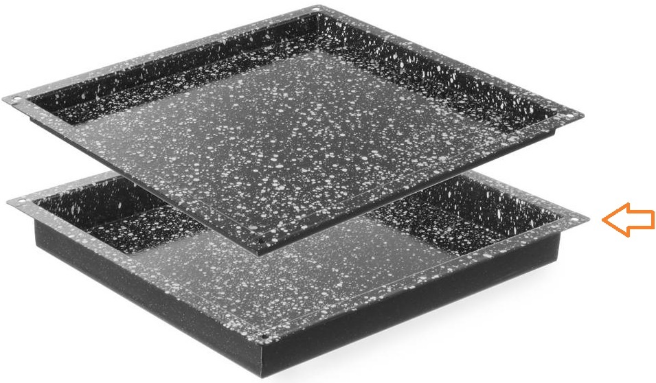 Hendi Gastronormbak Geëmailleerd - Bakplaat - GN 2/3 - 40mm diep