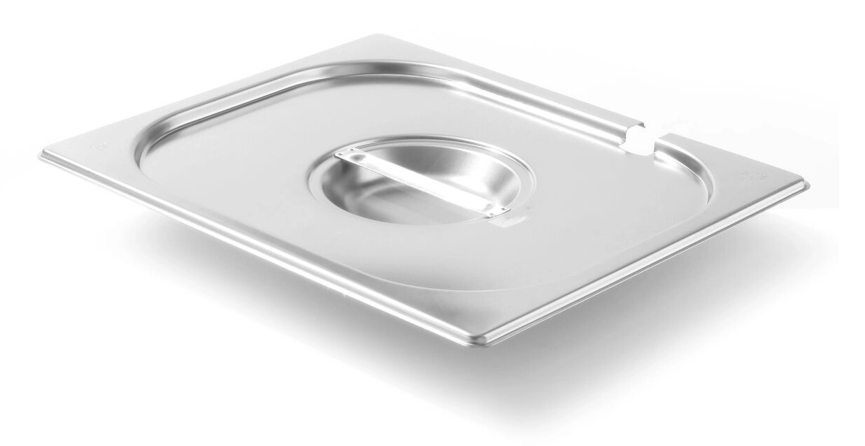 Hendi Gastronorm Deksel GN 1/2 - met Lepeluitsparing - RVS - Kitchen Line - 265x325mm