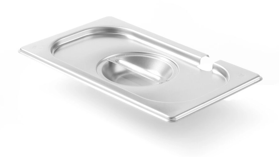 Hendi Gastronorm Deksel GN 1/4 - met Lepeluitsparing - RVS - Kitchen Line - 265x162mm
