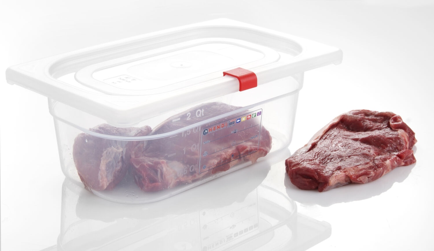 Hendi Deksel Clips voor HACCP Voorraadbakken - Rood ( 12 Stuks )