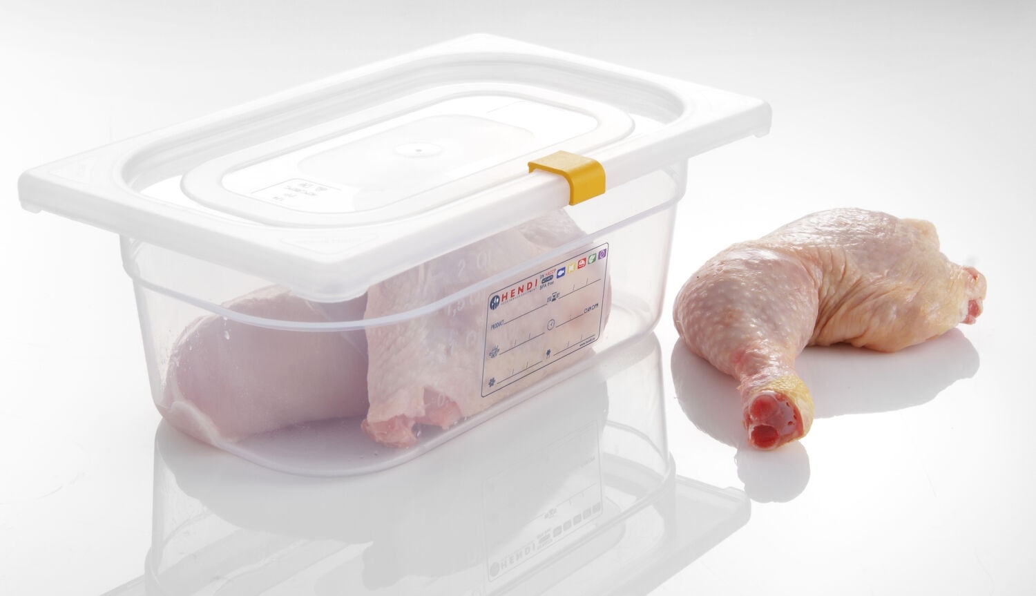 Hendi Deksel Clips voor HACCP Voorraadbakken - Geel ( 12 Stuks )