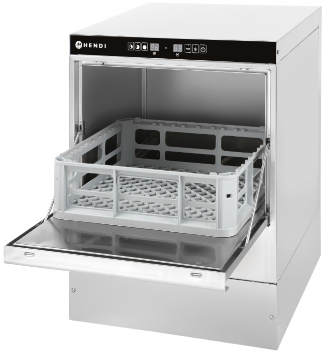 Hendi Vaatwasser Glazen K40 - Met zeep, naglans en afvoerpomp - 230V / 2,8kW