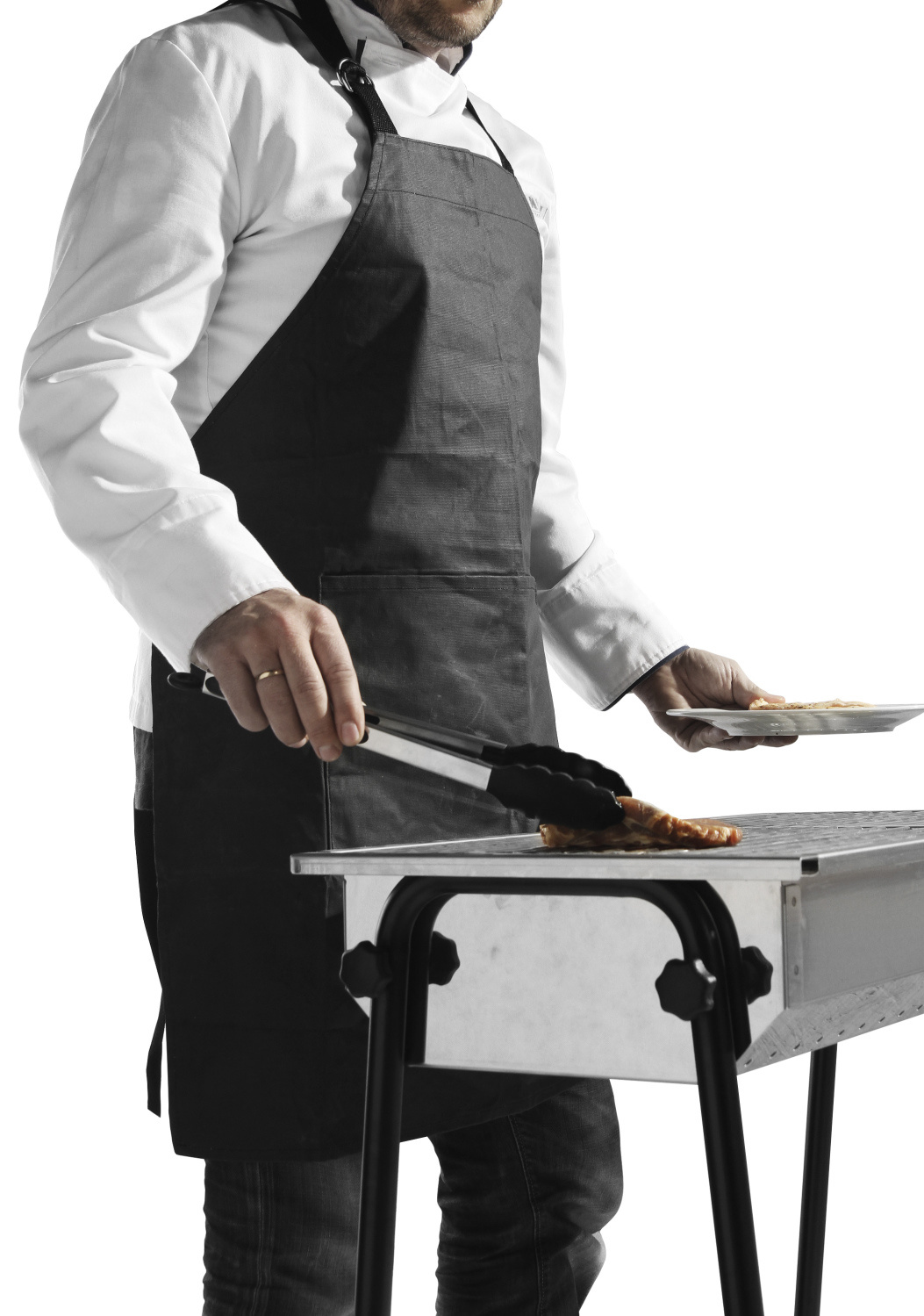 Hendi BBQ Schort Canvas - Vlamvertragende Coating - 81x66cm
