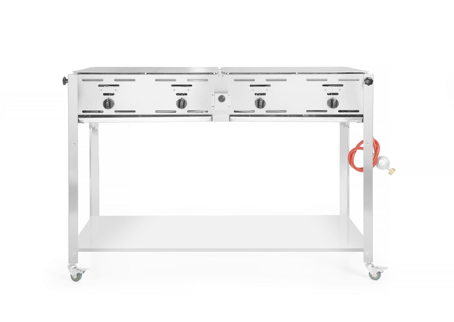 Hendi Gasbarbecue - Grill Master Quattro - met 2 Roosters en Bakplaat