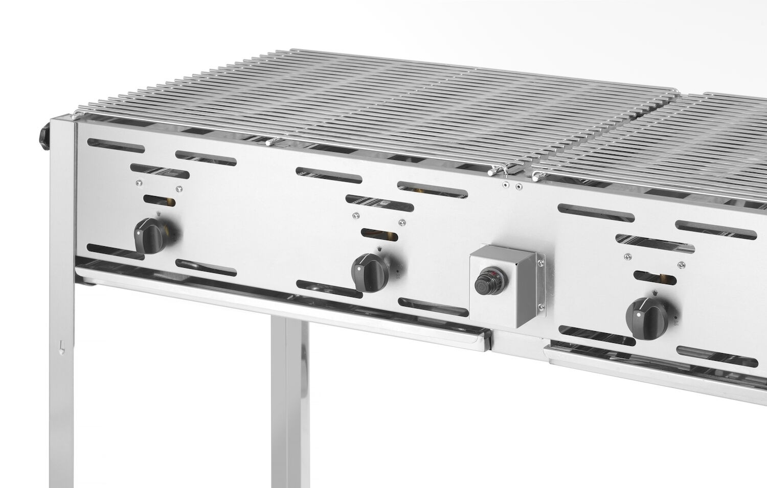 Hendi Gasbarbecue - Grill Master Quattro - met 2 Roosters en Bakplaat