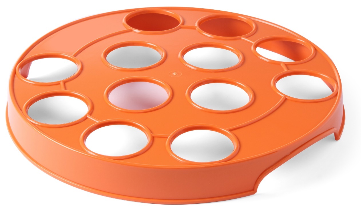 Hendi Bierglasdrager Oranje - Voor 12 glazen, gaten Ø55mm