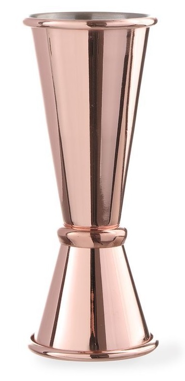 BarUp Barmaatje met Ring 25/50ml - Koper - Cocktail Jigger - Ø7,5x(H)7cm