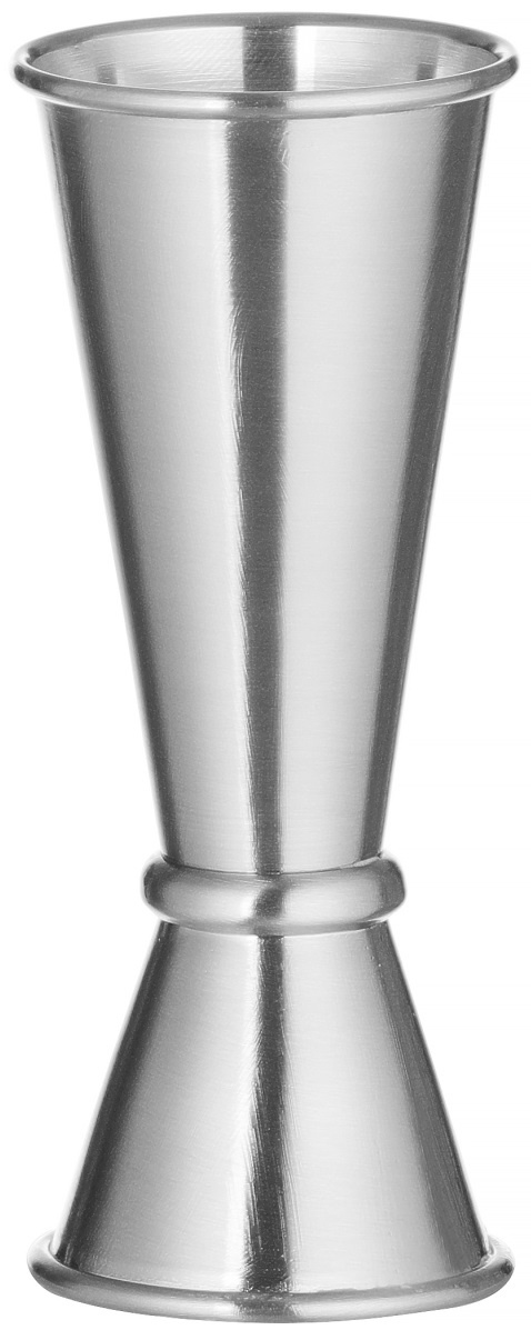 BarUp Barmaatje met Ring 25/50ml - RVS - Cocktail Jigger - Ø7,5x(H)7cm