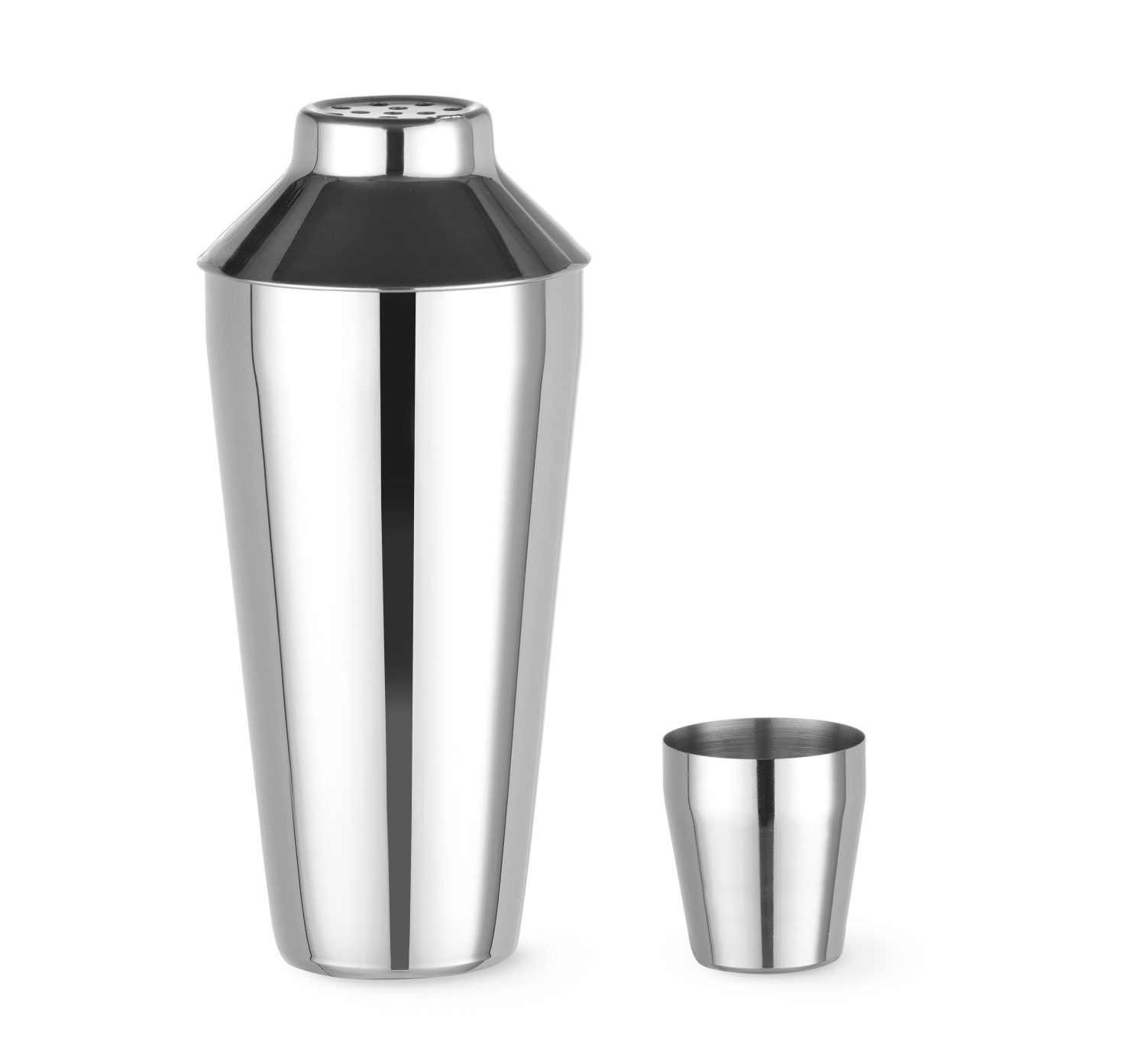 BarUp Cocktailshaker Conisch 0,75 Liter - RVS - 3 Delig - Ø9x(H)25,5cm