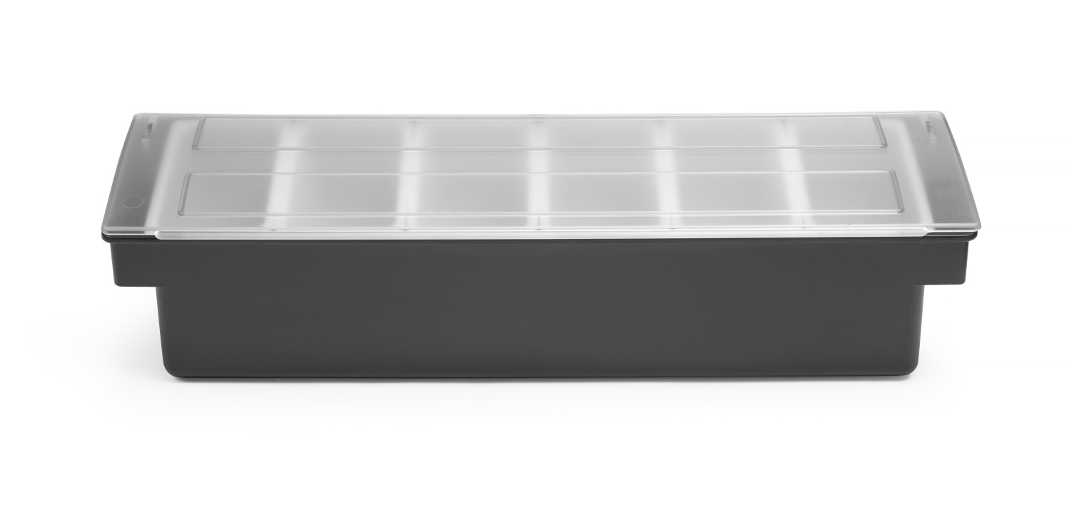 BarUp Bar Garneerunit met 6 Bakjes - Cocktail Ingrediëntenbak - 48x15x(H)10cm