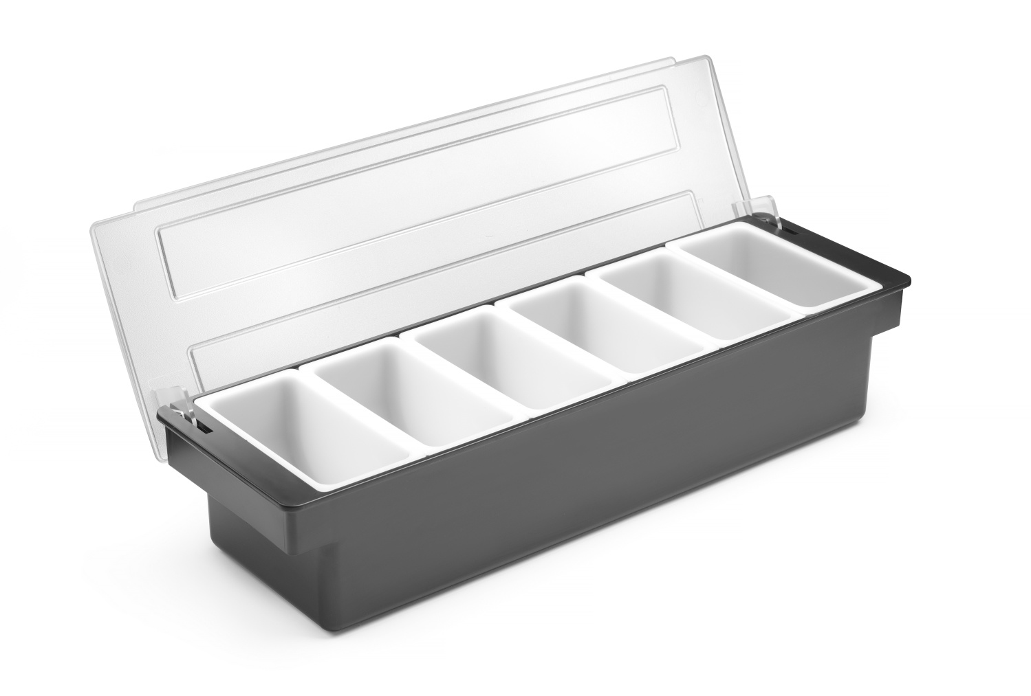 BarUp Bar Garneerunit met 6 Bakjes - Cocktail Ingrediëntenbak - 48x15x(H)10cm