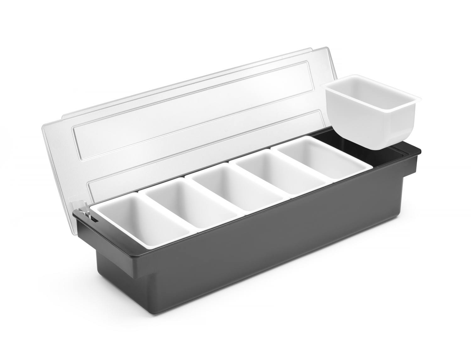 BarUp Bar Garneerunit met 6 Bakjes - Cocktail Ingrediëntenbak - 48x15x(H)10cm