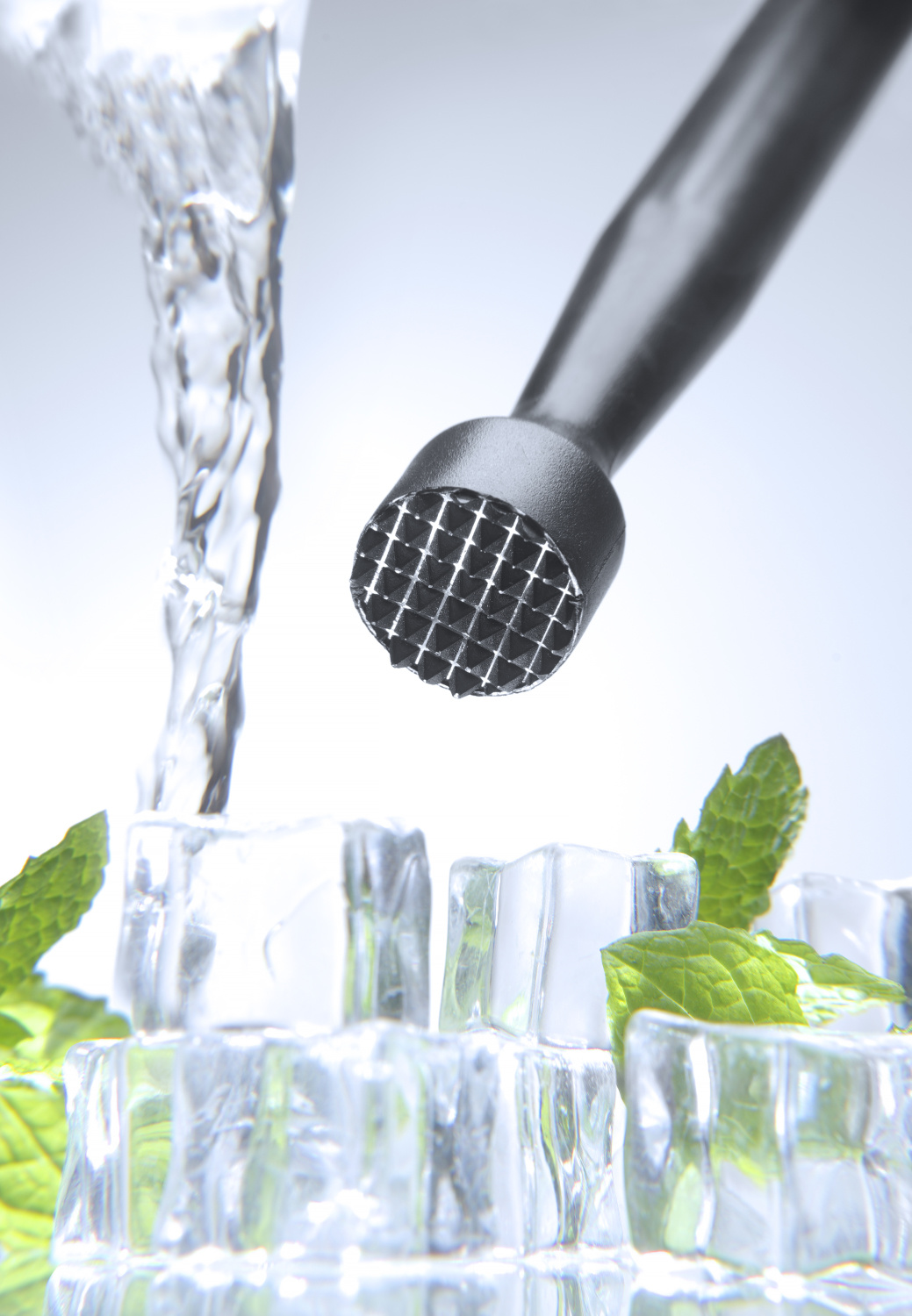 BarUp Cocktailstamper met Puntige Kop - Cocktail Muddler - Zwart - Ø3,4x20,7cm